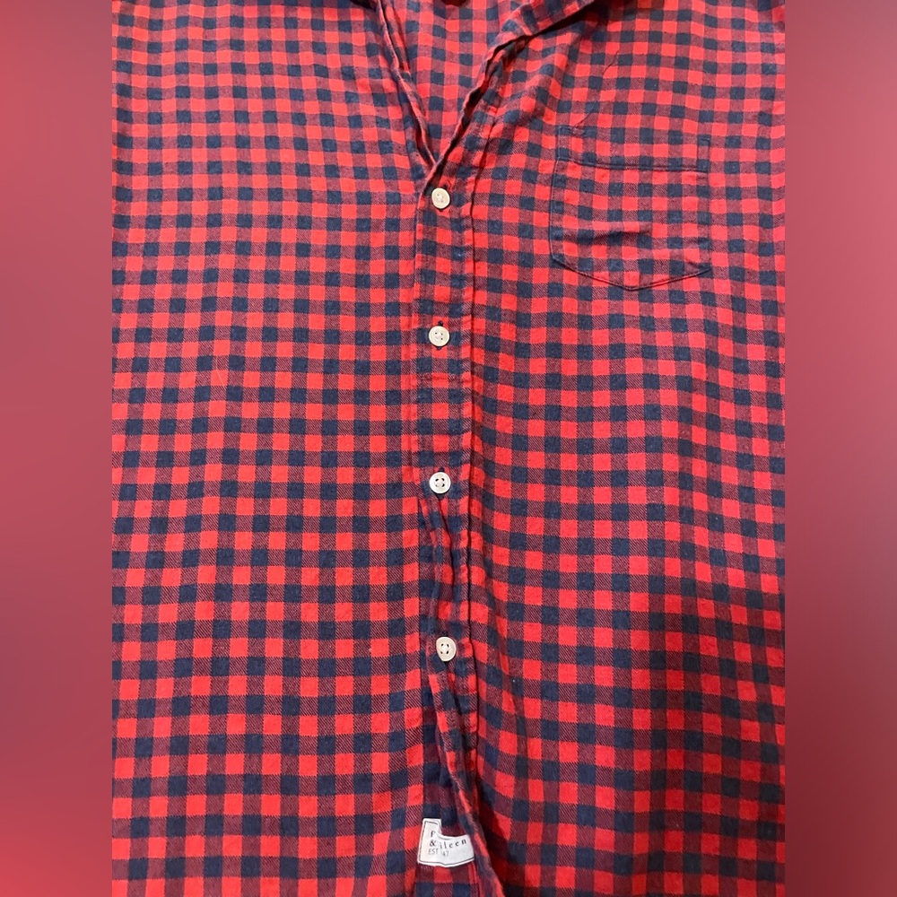 Euc! Frank & Eileen Checkered Button-Up- Size Xs - image 5